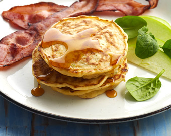 COON - Cheesy Apple Hotcakes with Maple and Bacon